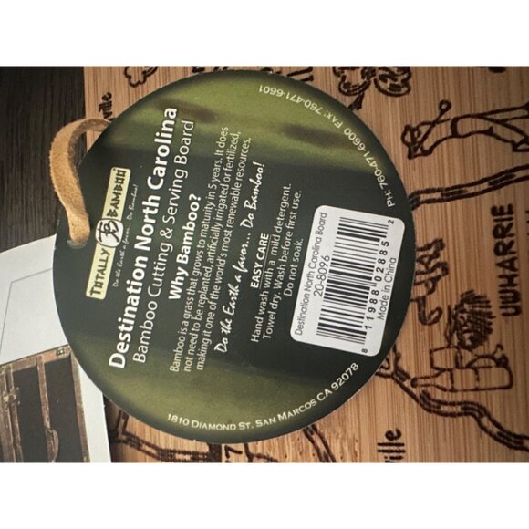 Destination North Carolina Bamboo Cutting & Serving Board - Picture 3 of 9